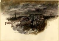 View of Edinburgh Old Town at Night