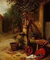 Courtyard of a Farm with Pump Well