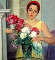 Woman Arranging Flowers