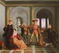Scene from Shakespeare's "The Taming of the Shrew" (Katharina and Petruchio)