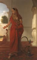 An Indian Dancing Girl with a Hookah
