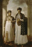 Shuja-ud-daula, Nabab d'Oudh (1731-1775) and his Son Ainé Mîrzâ Mânî