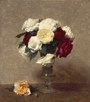 Roses in a Glass Vase