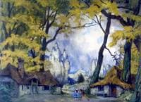 Rural landscape. Set Design for Adan's ballet "Giselle"