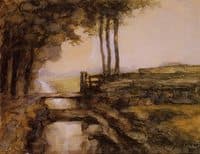 Irrigation Ditch, Bridge and Goat