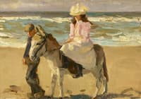 Girl Riding a Donkey