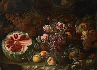 Still Life with Fruit and Roses