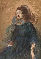 Woman in a Blue Dress