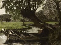 Boat with a Pollard Willow