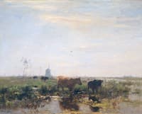 Meadow with Cows by the Water