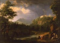Landscape with Women and a Donkey