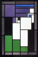 Stained-glass composition Female head
