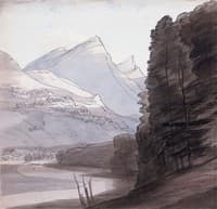 On the Side of the Rhine near the Source, Light Coming from the Right