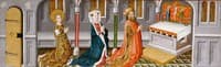 Legend of St Ursula: St Ursula with her Parents in the Chapel