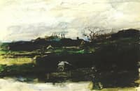 Landscape with a Man Punting a Boat