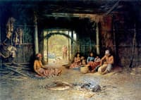 Interior of a Pomo Dwelling