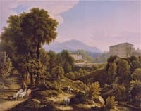 Landscape with view of Palazzo Chigi in Ariccia