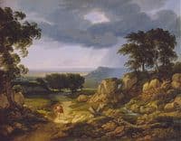 Figure in a Stormy Landscape