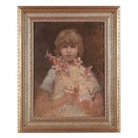 Portrait of Young Girl with Flowers