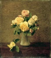 Roses Against a Dark Background