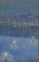 Night Study from Hotel in Stockholm