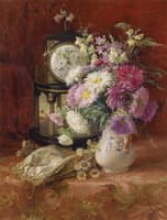 Still life with an Antique Clock