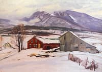 Snow Squall, Vermont Farm
