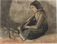 Girl at the Fireside