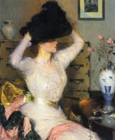 Lady Trying on a Hat
