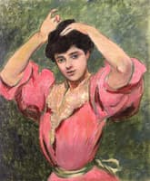 Woman Fixing Her Hair