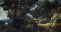 Saint Stanislaus Kostka in a Large Forest Landscape