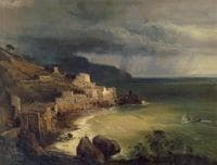 Temporale nel golfo di Amalfi