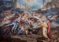 Dante and Virgil in the Second Circle in Hell