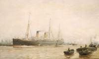 The Teutonic Leaving Liverpool