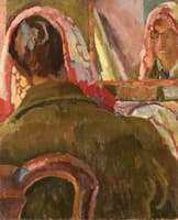 Duncan Grant in front of a Mirror