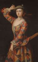 Portrait of Mrs Hester Booth Dressed as Harlequin
