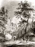 Travelers Entering a Town