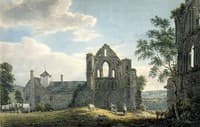 Wenlock Abbey, Shropshire, The South Transept and Converted Prior's Lodge