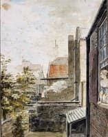 View from the back of Paul Sandby's lodging at Charlton, Kent