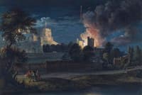 Windsor Castle from Datchet Lane on a Rejoicing Night