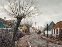 An overcast day in the village