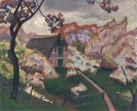 House and Flowering Cherry Trees, Hamburg