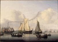 Arrival of the First Steamer in Amsterdam