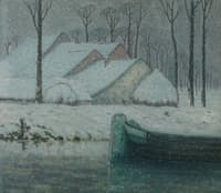 Barge in the Snow