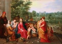The Holy Family in a Garden
