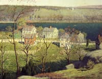 Landscape with Houses by a River