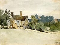 Cottage in a field