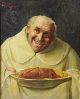 Monk with roasted fowl