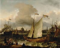 The Swedish Yacht "Lejonet" on the Ij near Amsterdam
