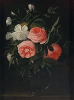 Roses in a Glass Vase